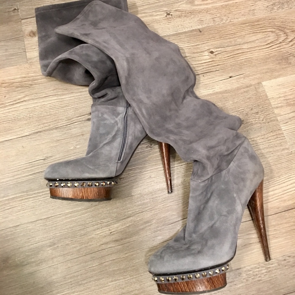 Le Silla Genuine Suede Boots Size 40 (US SIZE 10)